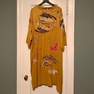 Asos Curve embroidered silk dress